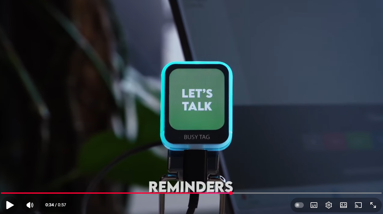 Video - Luxafor BUSY TAG®